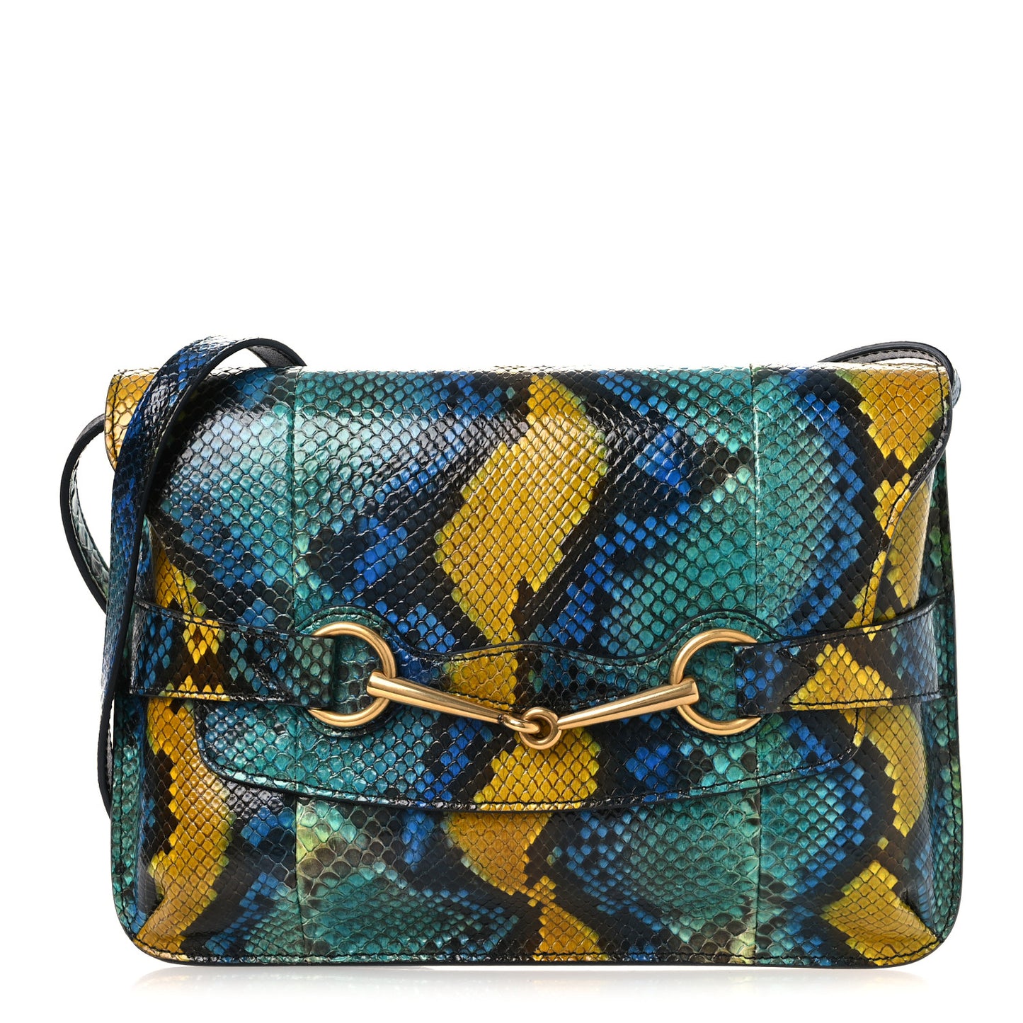 Snakeskin Bright Bit Animalier Medium Shoulder Bag Multicolor