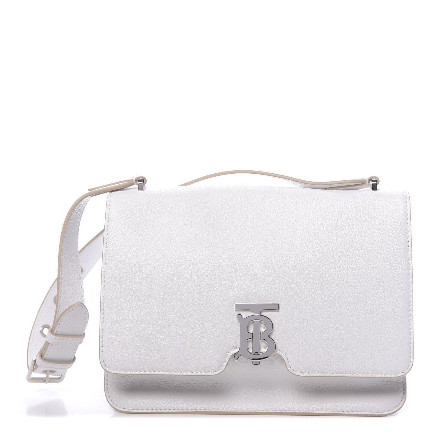 Goatskin Medium Alice Bag Optic White