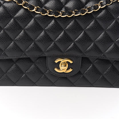 Chanel Caviar Quilted Medium Double Flap Black 11 of 12