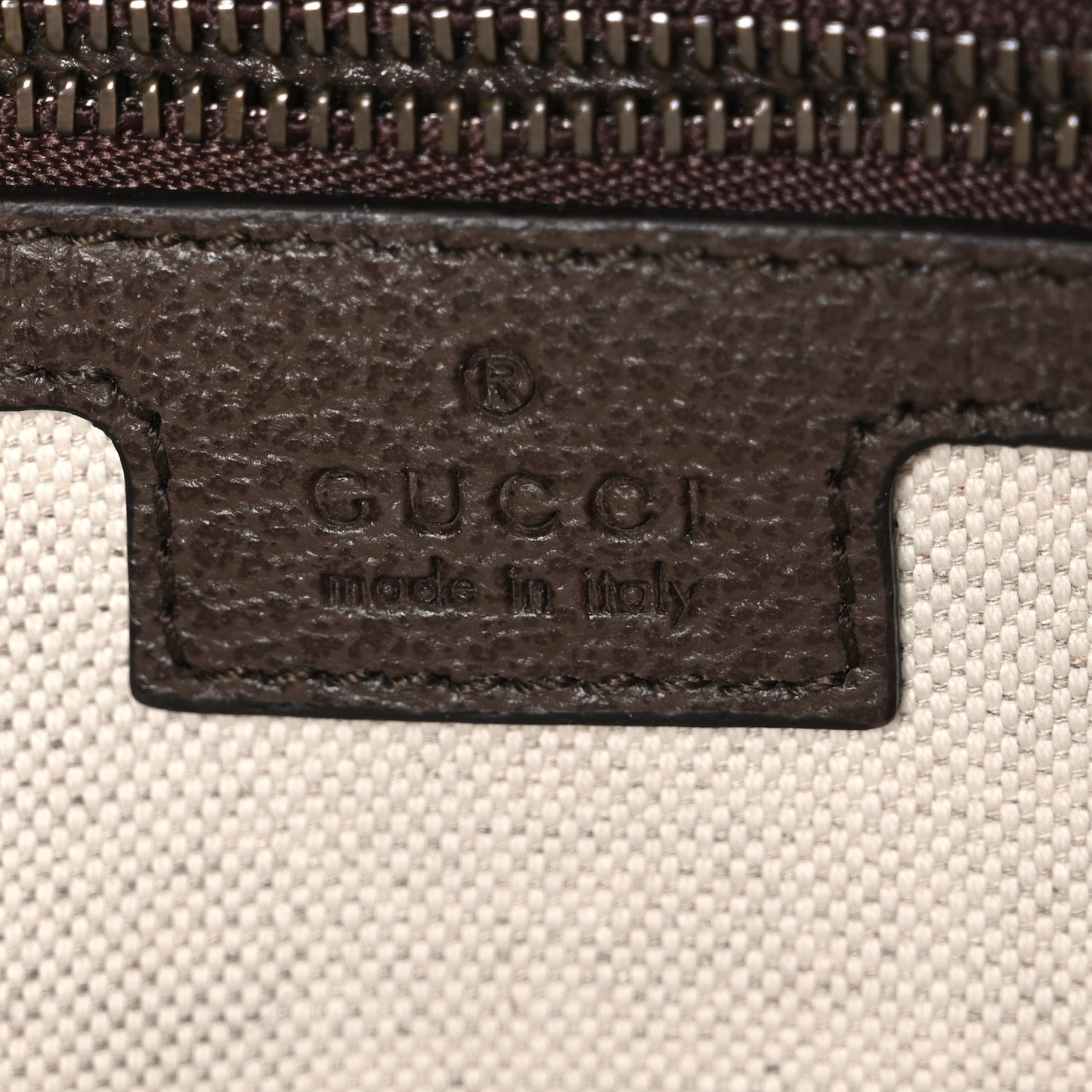 GG Supreme Monogram Textured Dollar Calfskin Web Ophidia Wristlet Shoulder Bag Beige Ebony New Acero