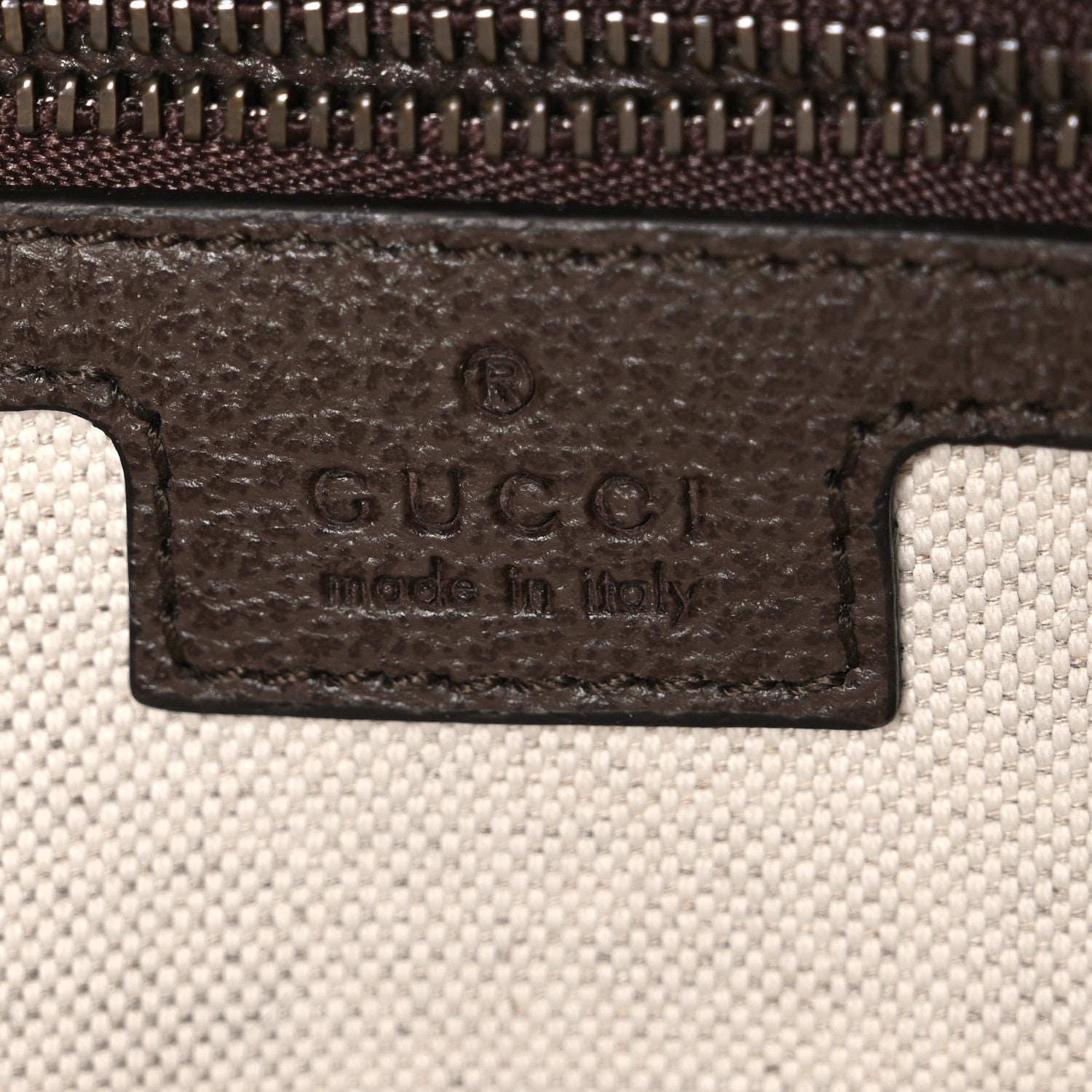 Gucci GG Supreme Monogram Textured Dollar Calfskin Web Ophidia Wristlet Shoulder Bag Beige Ebony New Acero 6 of 10
