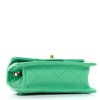 Chanel Caviar Quilted Mini Sweet Classic Flap Green 4 of 9
