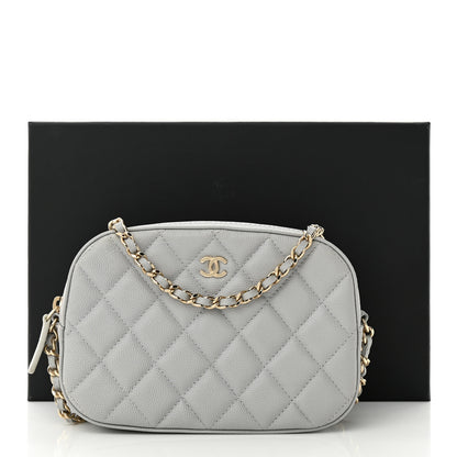 Chanel Caviar Quilted Camera Case Grey 12 of 12