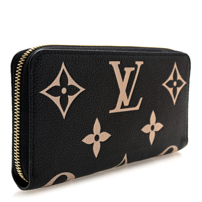 Louis Vuitton Empreinte Monogram Giant Zippy Wallet Black Beige 3 of 7