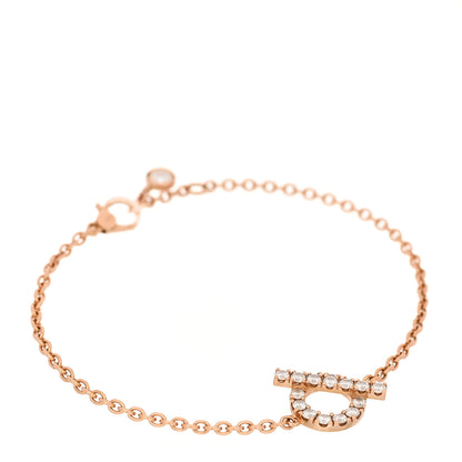 Hermes 18K Rose Gold Diamond Finesse Bracelet SH 1 of 4