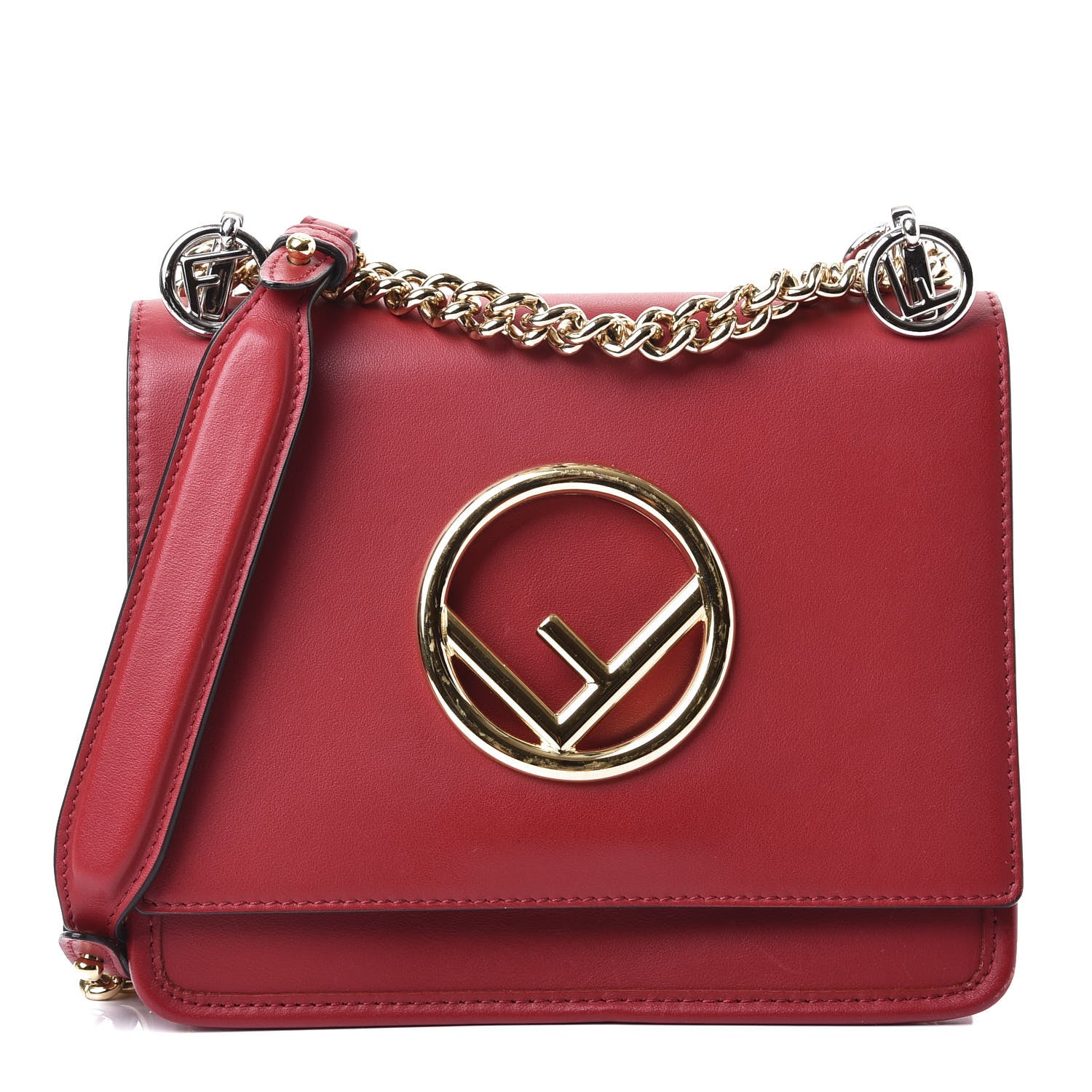 Fendi Vitello Century Opaco F is Fendi Small Kan I Shoulder Bag Fragola 1 of 11