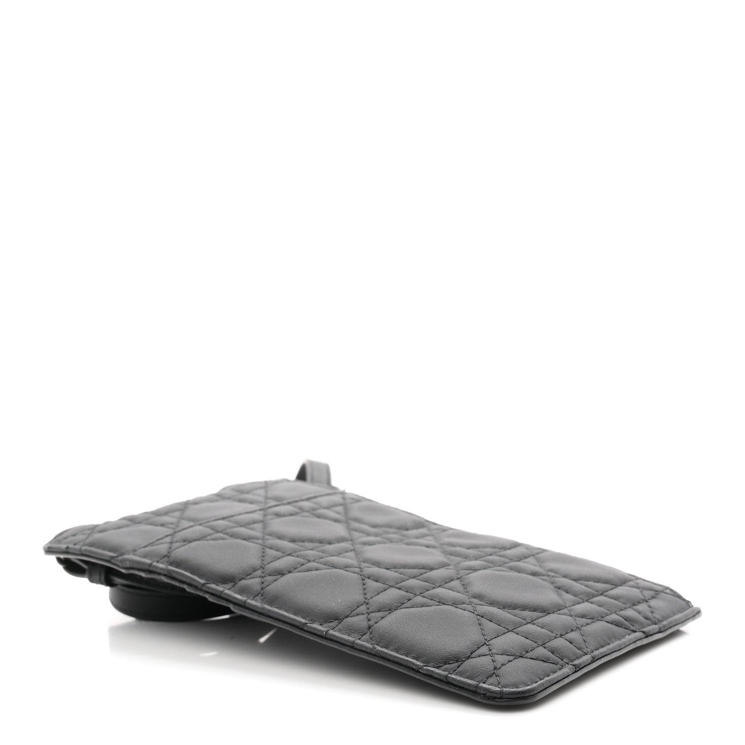 Christian Dior Ultra Matte Calfskin Cannage Lady Dior Zip Wallet