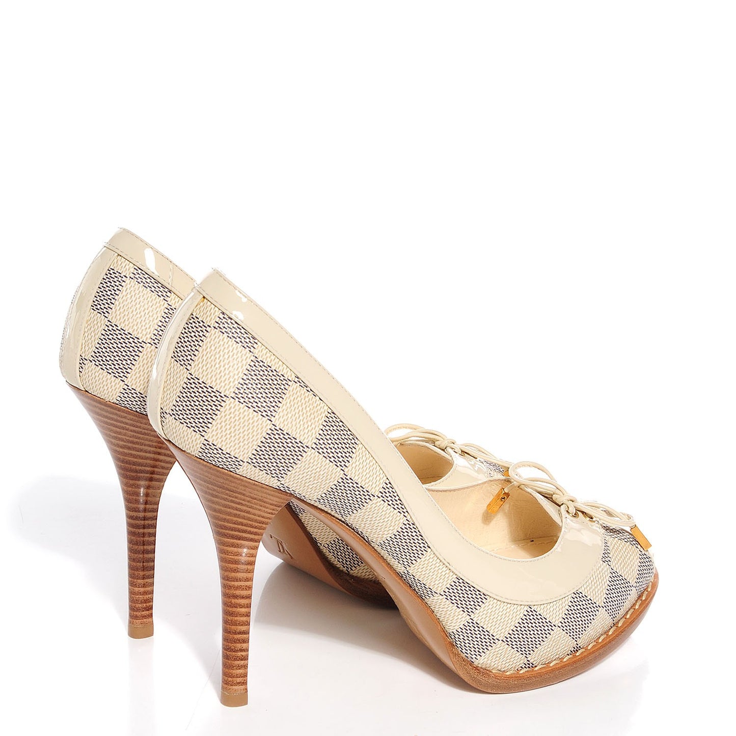 Damier Azur Palm Beach Open Toe Pumps 38