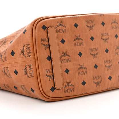 MCM Visetos Medium Liz Reversible Shopper Tote Cognac 13 of 16