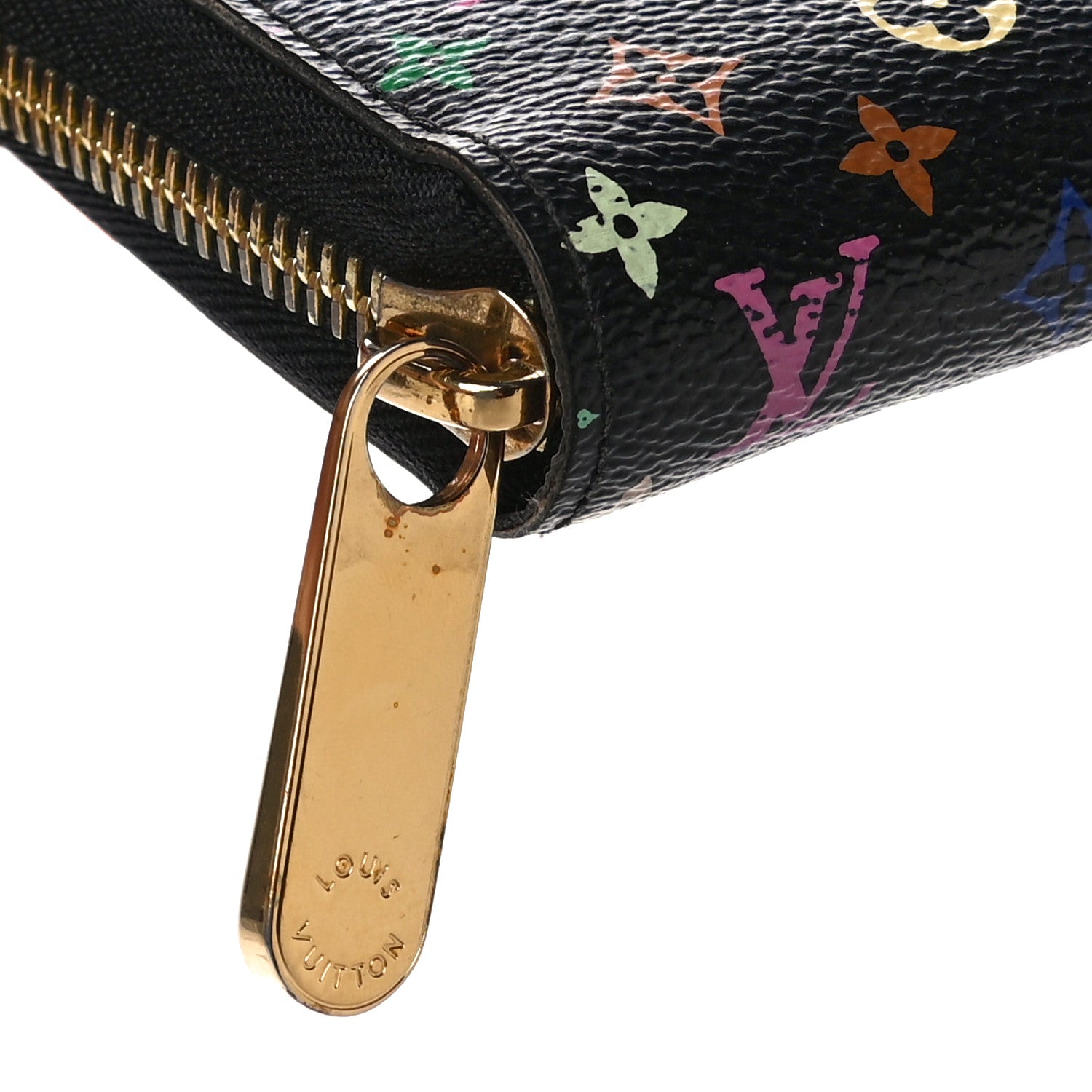 Louis Vuitton Monogram Multicolor Zippy Wallet Black Violet 8 of 9