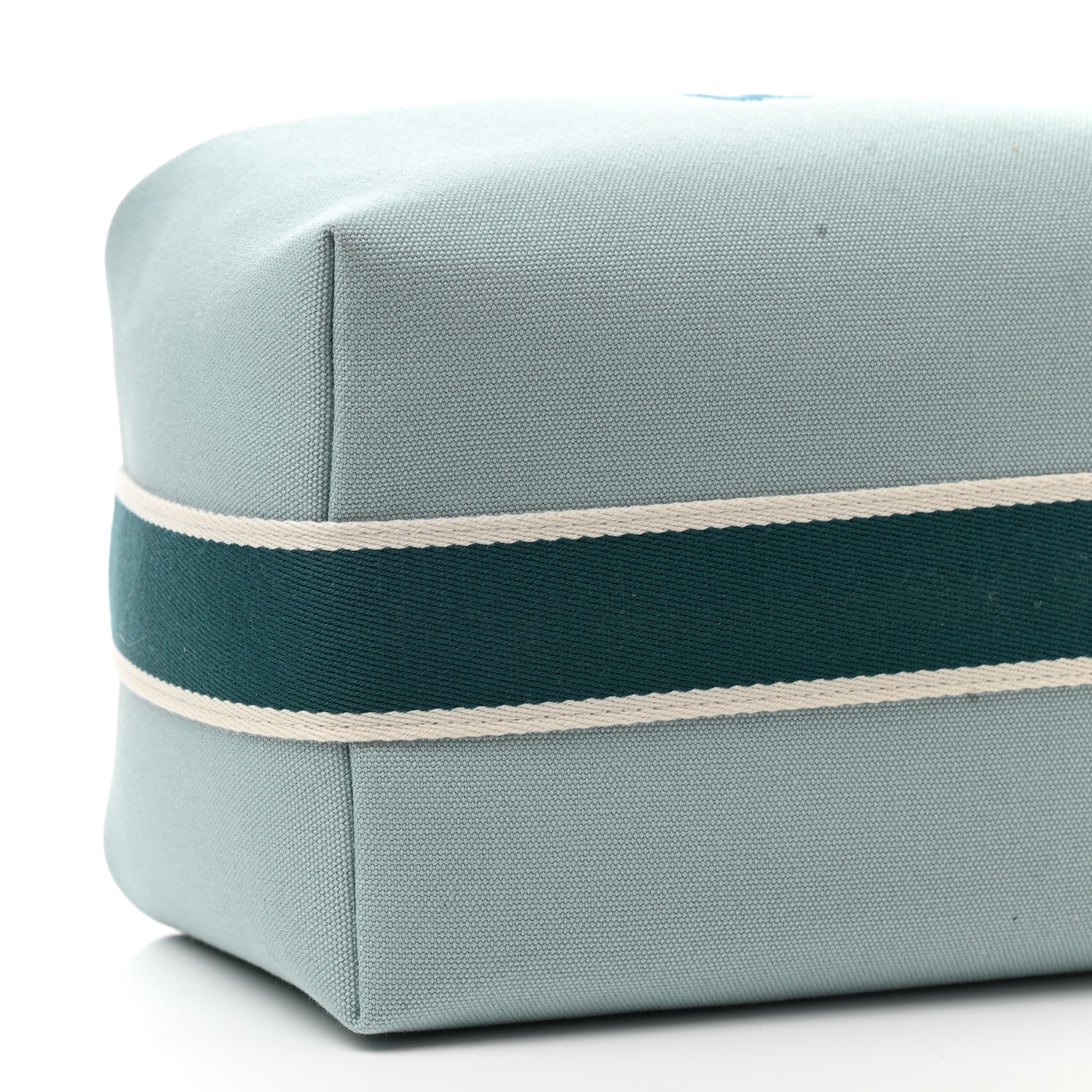 Hermes Canvas Large Bride-A-Brac Pouch Eucalyptus 8 of 9