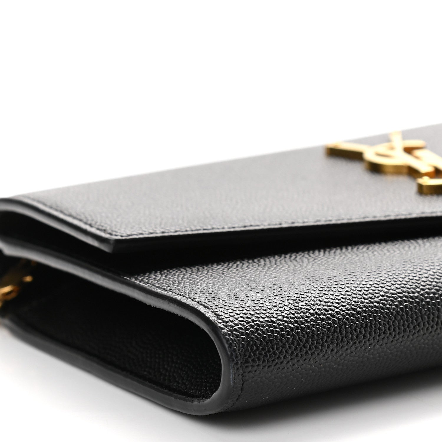 Saint Laurent Grain De Poudre Uptown Chain Wallet Black 8 of 9