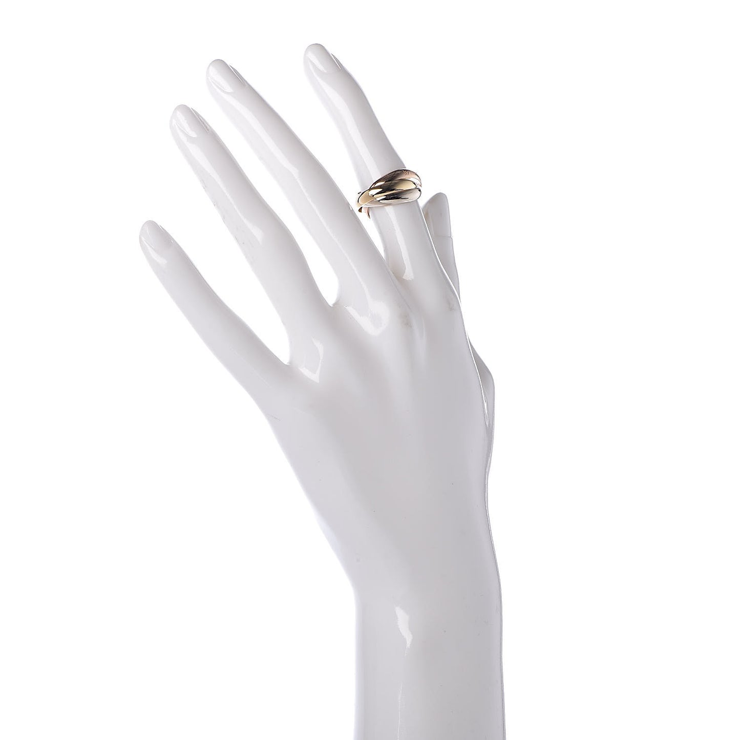 18K Pink Yellow White Gold Classic Les Must De Trinity Ring 50 5.25