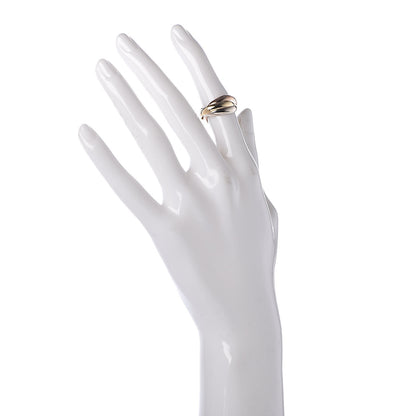 Cartier 18K Pink Yellow White Gold Classic Les Must De Trinity Ring 50 5.25 2 of 6