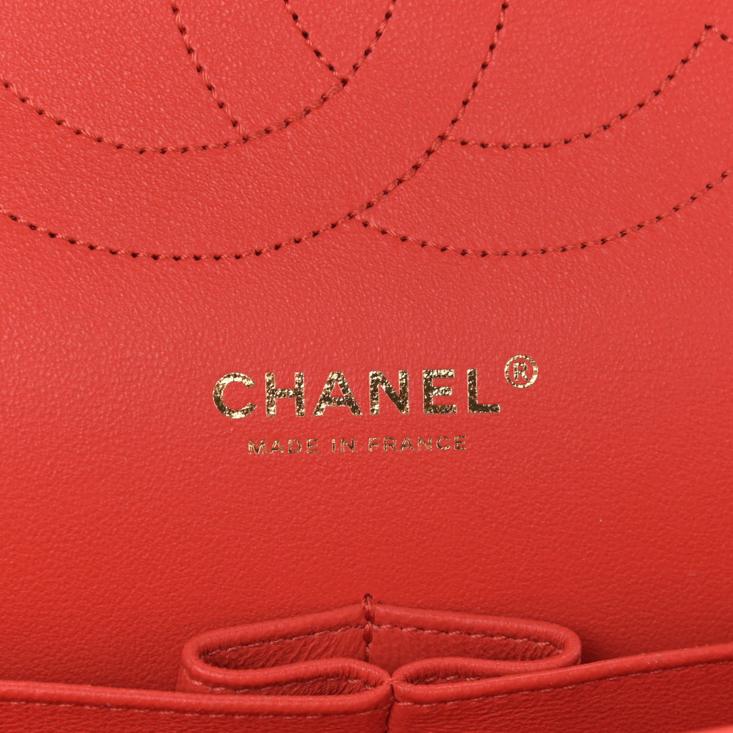 Chanel Lambskin Chevron Quilted Jumbo Double Flap Red 6 of 13