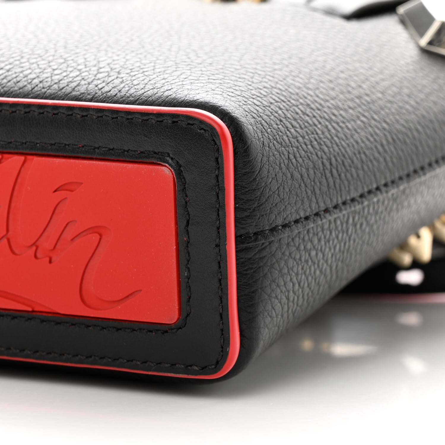Christian Louboutin Calfskin Empire Spike Studded Mini North South Cabata Tote Black 10 of 10