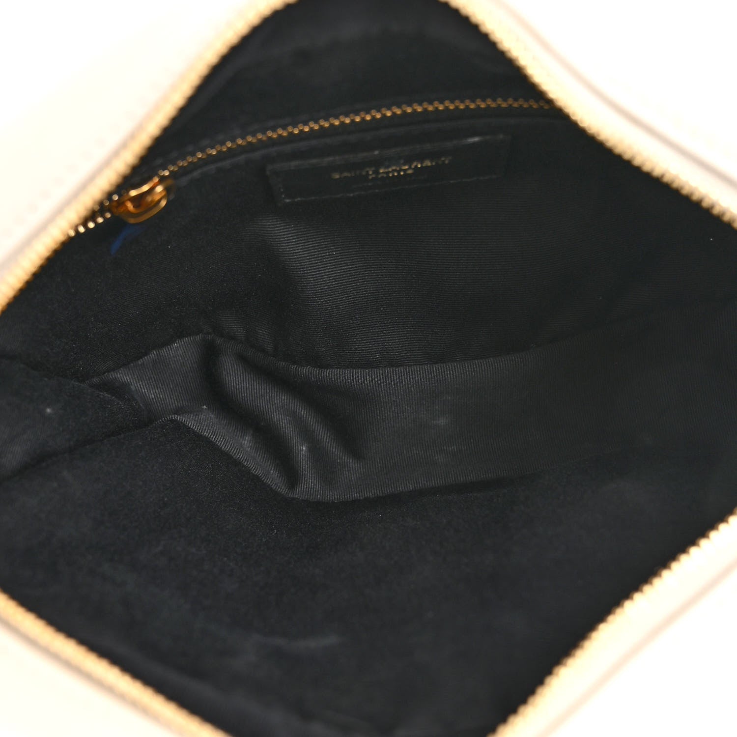 Saint Laurent Lambskin Quilted Victoire Camera Bag Blanc Vintage 5 of 10