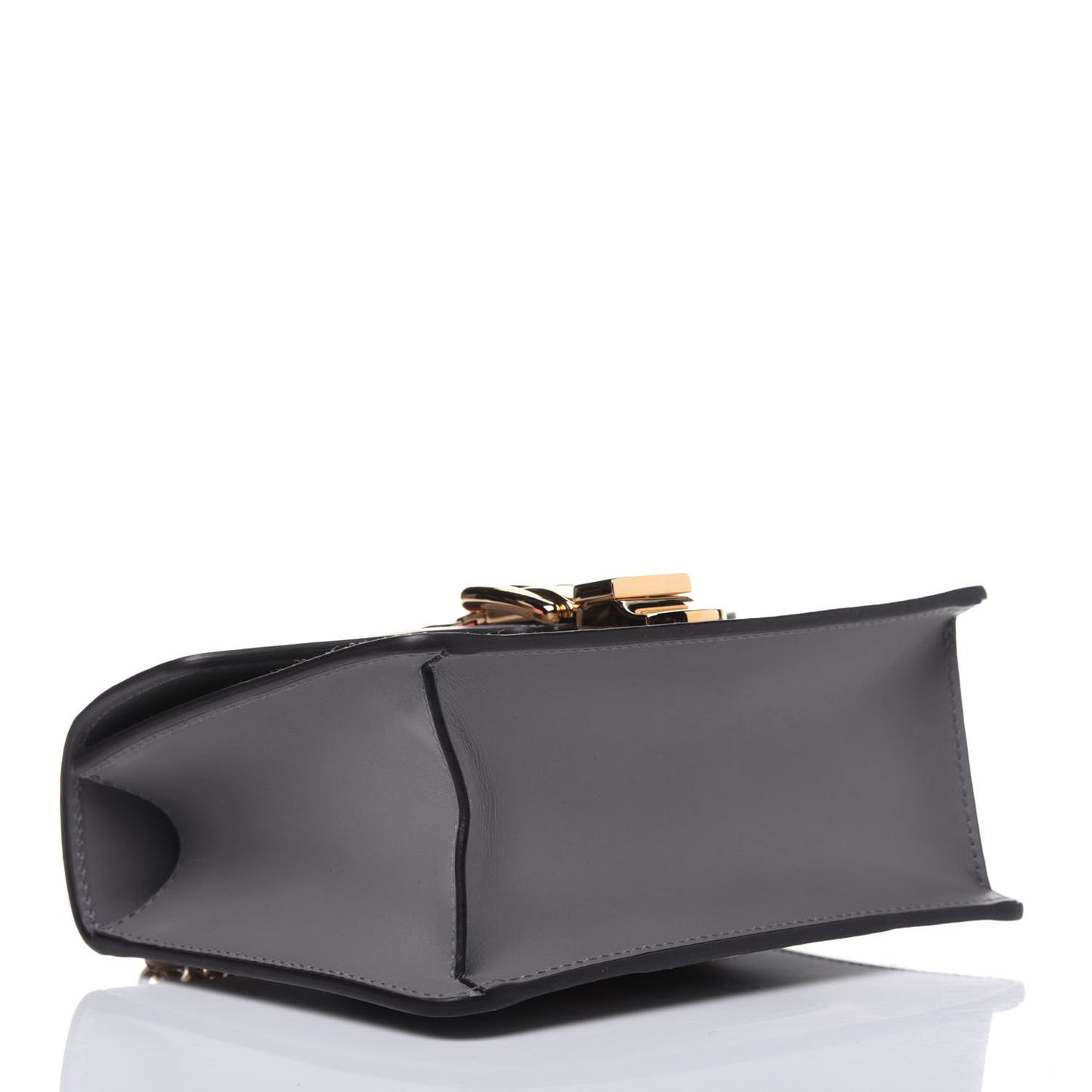 Calfskin Mini Sylvie Chain Shoulder Bag Deep Grey