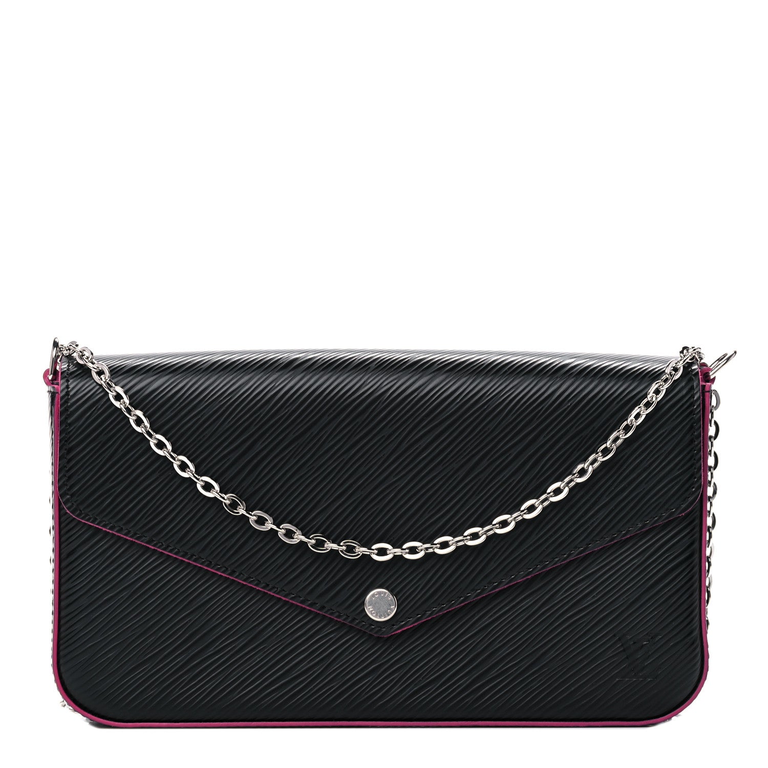 Louis Vuitton Epi Pochette Felicie Black Hot Pink 1 of 13