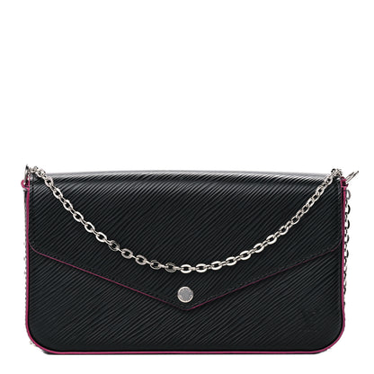 Louis Vuitton Epi Pochette Felicie Black Hot Pink 1 of 13
