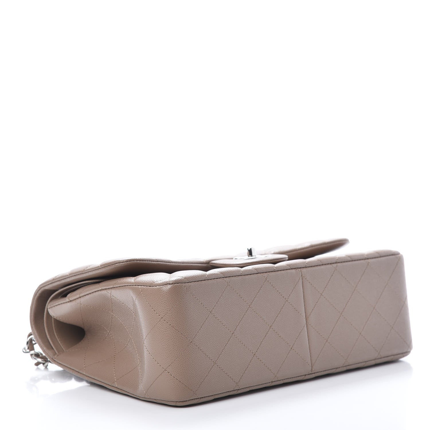 Chanel Caviar Quilted Jumbo Double Flap Dark Beige 4 of 11