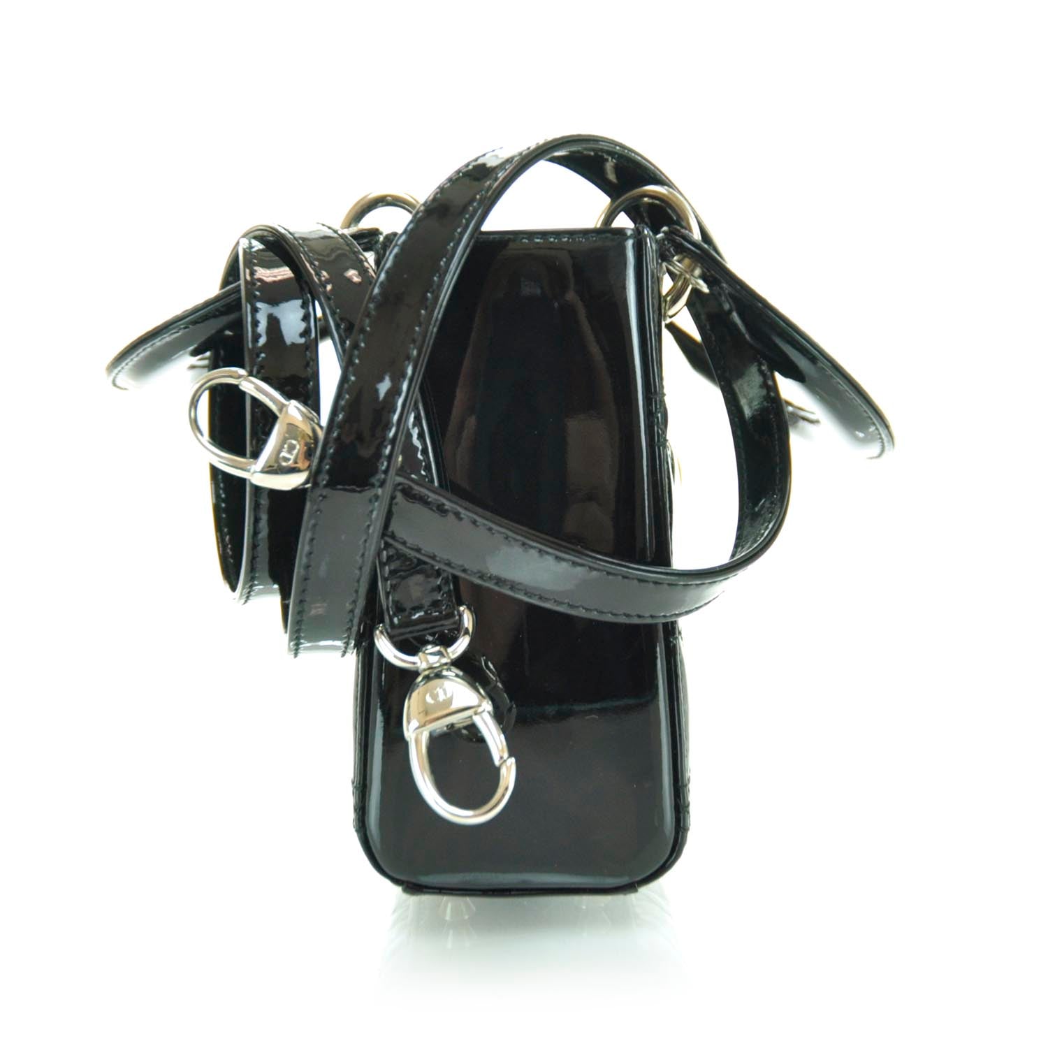 Christian Dior Patent Cannage Mini Lady Dior Black 5 of 10