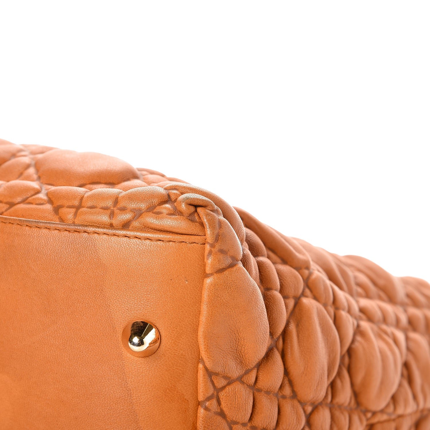 Christian Dior Lambskin Cannage Soft Lady Dior Shopping Tote Orange 18 of 20