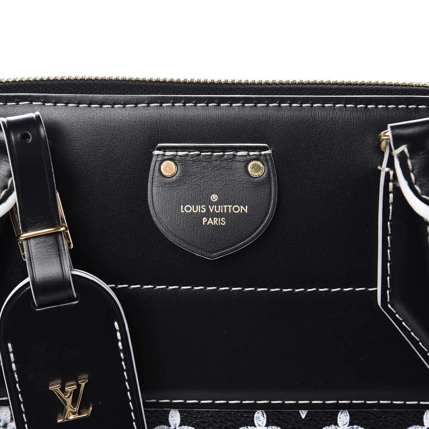 Louis Vuitton Calfskin Catogram Alma Souple MM Black 8 of 9