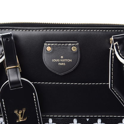 Louis Vuitton Calfskin Catogram Alma Souple MM Black 8 of 9