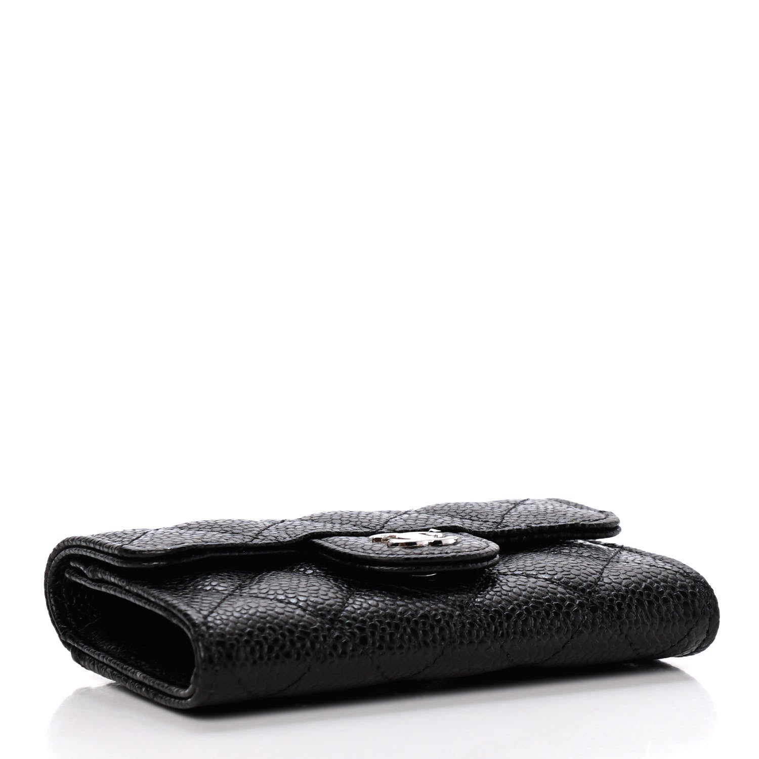 Chanel Caviar Quilted Flap Card Holder Wallet Black 4 of 8