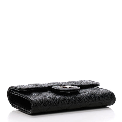 Chanel Caviar Quilted Flap Card Holder Wallet Black 4 of 8