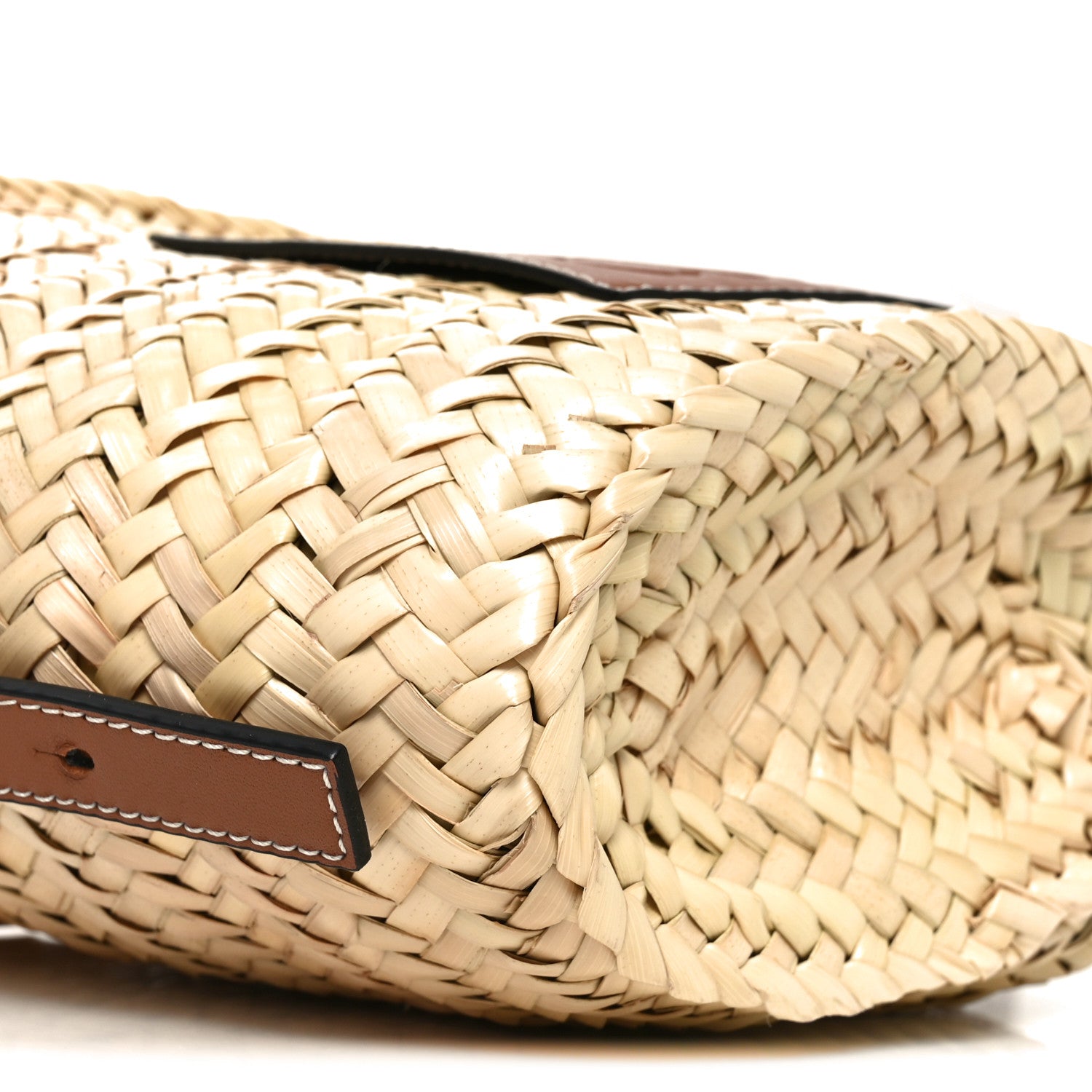 Loewe Raffia Drawstring Basket Tote Bag Natural Tan 8 of 9