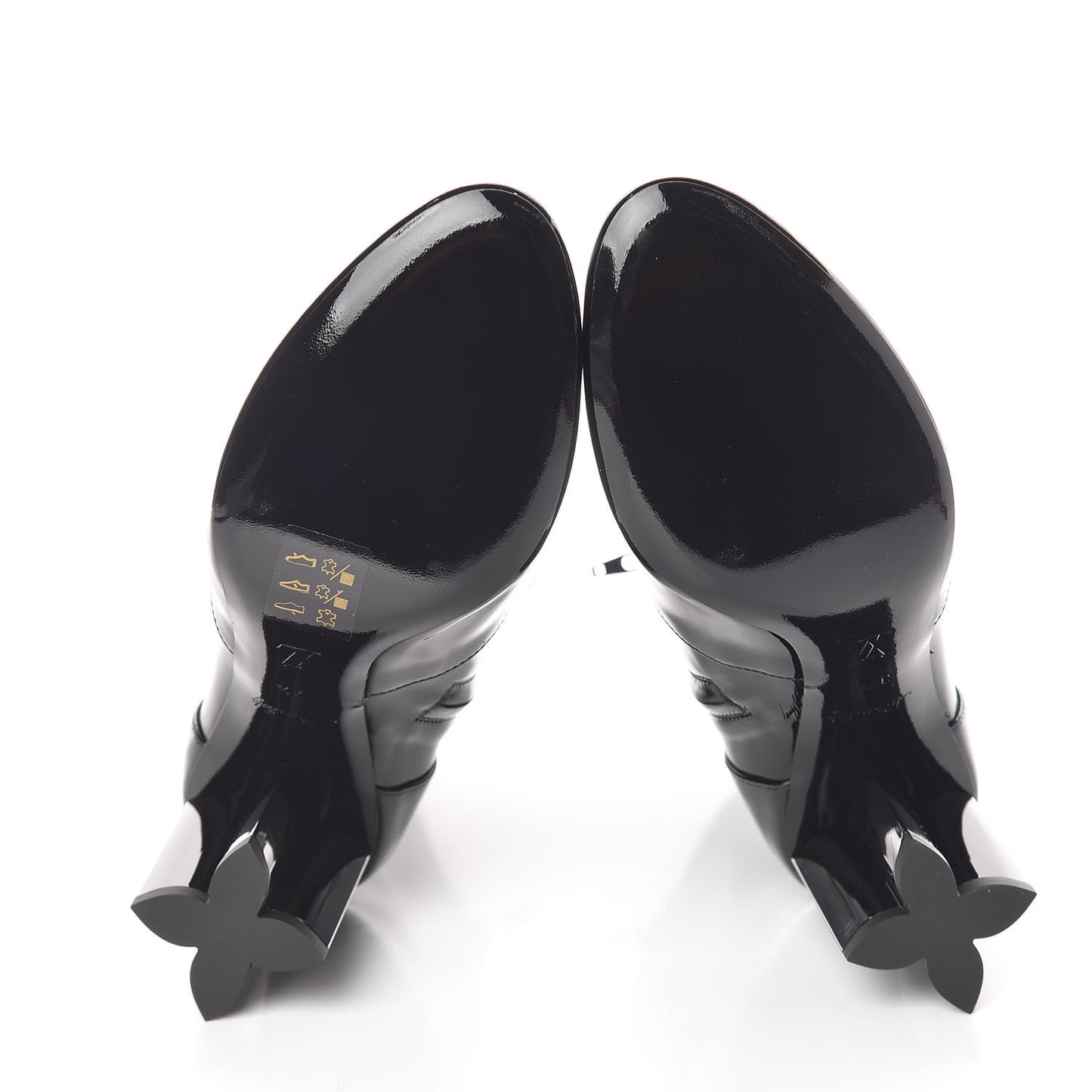 Patent Silhouette Ankle Boots 37.5 Black