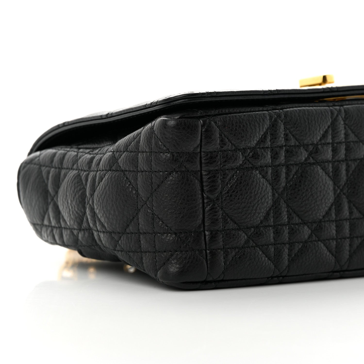 Christian Dior Calfskin Cannage Medium Caro Bag Black 9 of 12