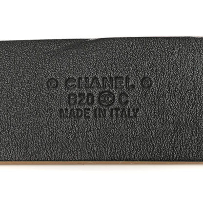 Chanel Suede Lambskin CC Chain Vintage Allure Logo Belt 80 32 Brown 3 of 9
