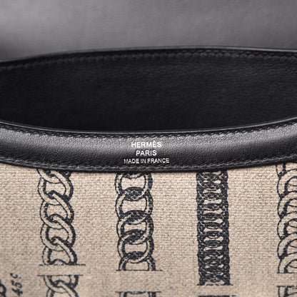 Hermes Swift Toile Dechainee Constance 24 Ficelle Black 6 of 8