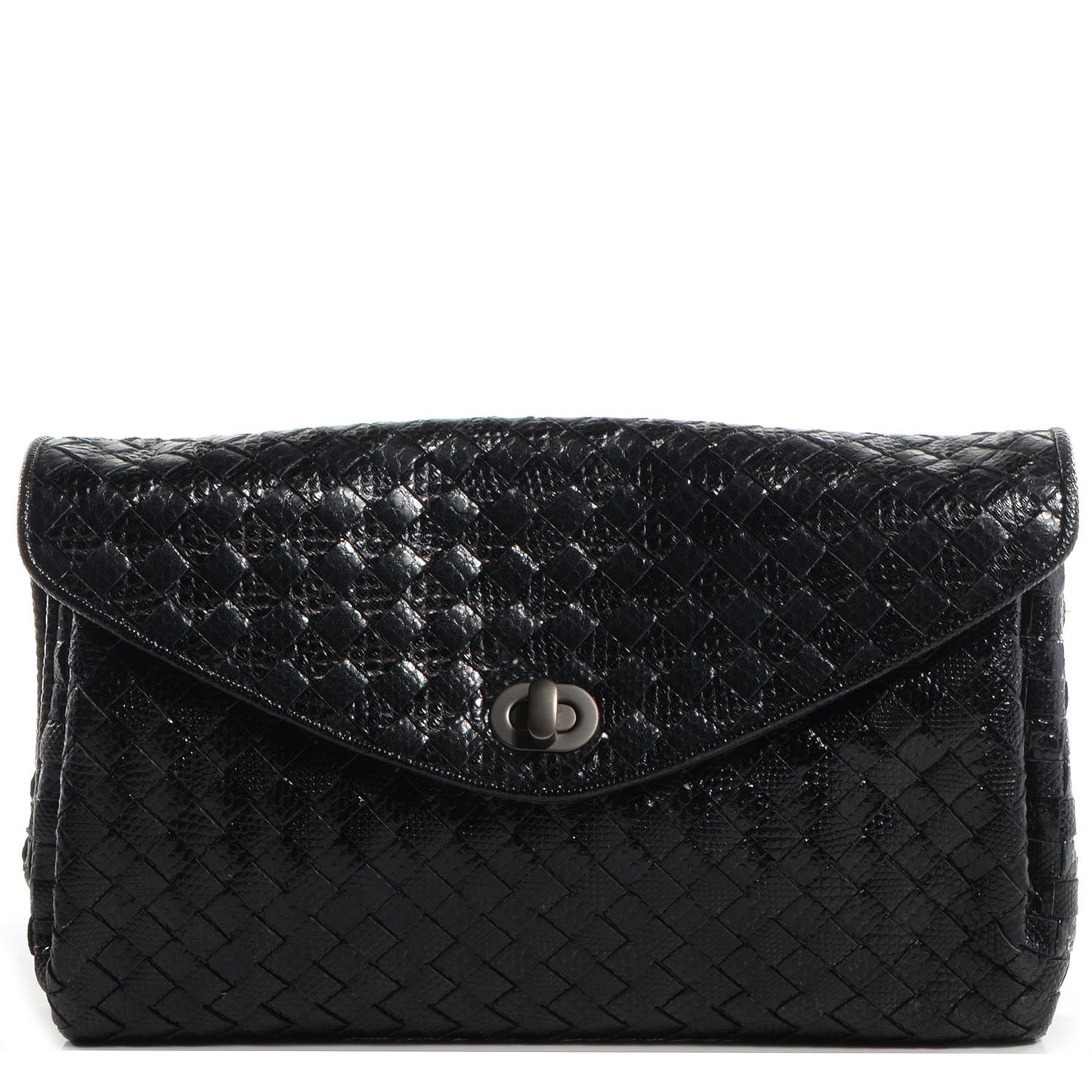 Ayers Intrecciato Karung Clutch Black