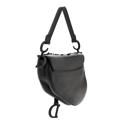Christian Dior Lambskin 3D Floral Saddle Bag Black 3 of 10