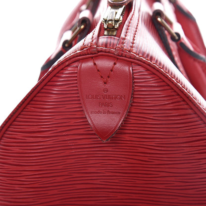 Louis Vuitton Epi Speedy 25 Castillan Red 6 of 7