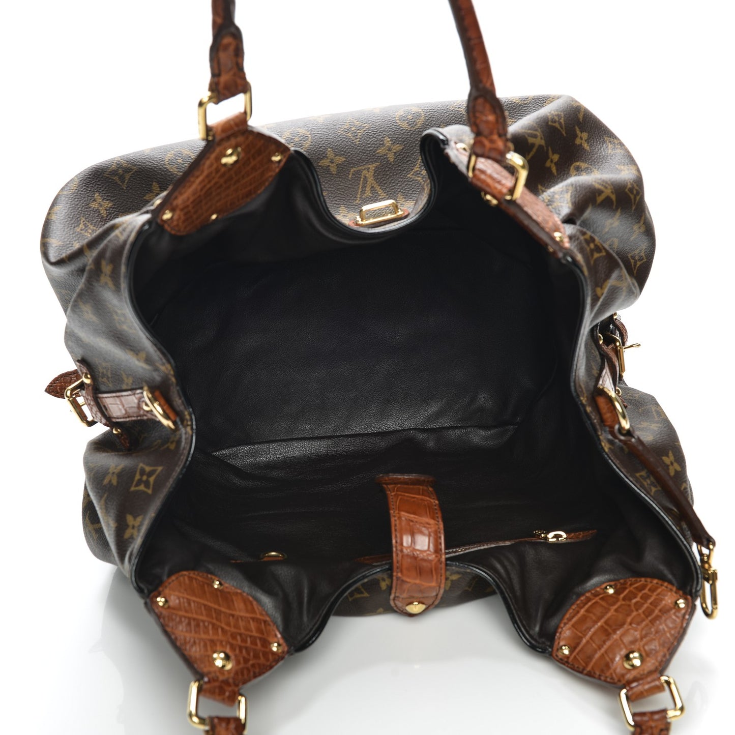 Monogram Alligator Trim Mahina XL