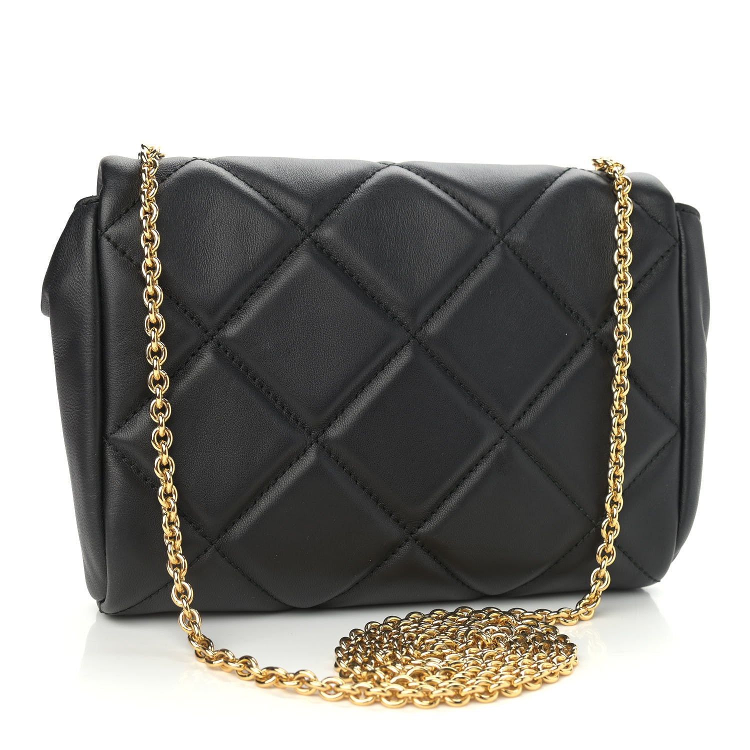 Salvatore Ferragamo Nappa Quilted Ginny Crossbody Black 3 of 10