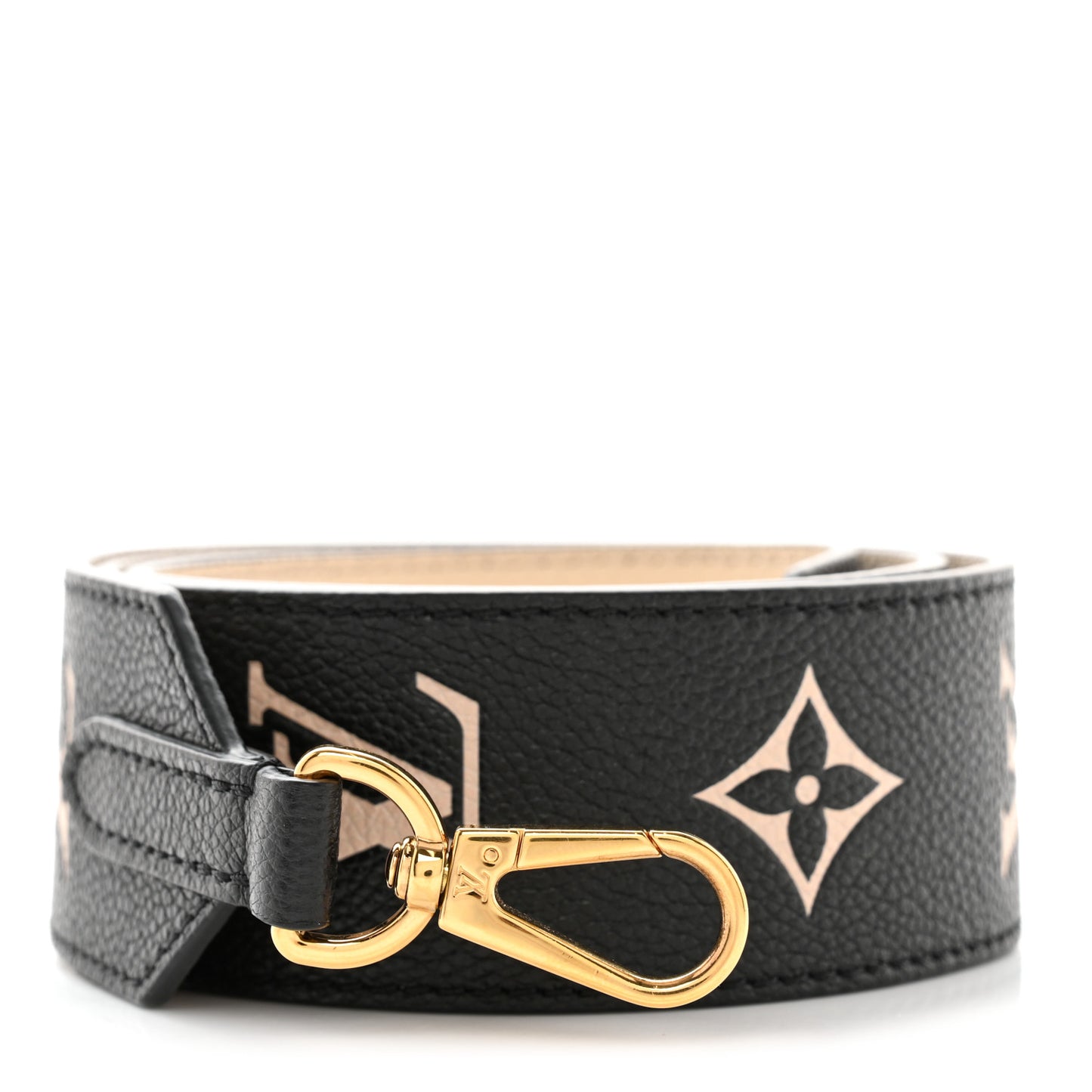 Empreinte Monogram Bandouliere Shoulder Strap Black Beige