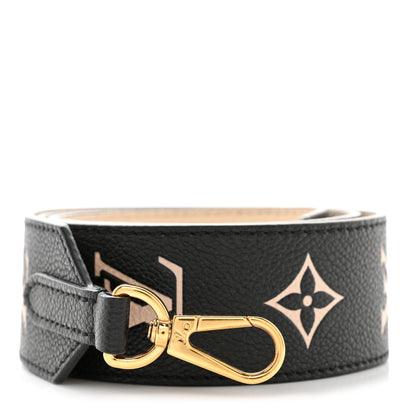 Louis Vuitton Empreinte Monogram Bandouliere Shoulder Strap Black Beige 1 of 4