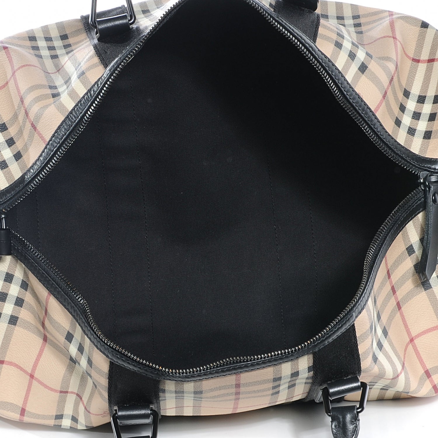 Burberry Haymarket Check Duffle Bag Black 5 of 7