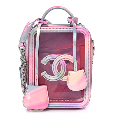Chanel PVC Patent Calfskin Patent Lambskin Vertical Vanity Case Pink 1 of 14