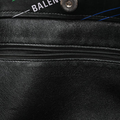 Balenciaga Agneau Logo Print Market XL Shopper Black Black 5 of 9