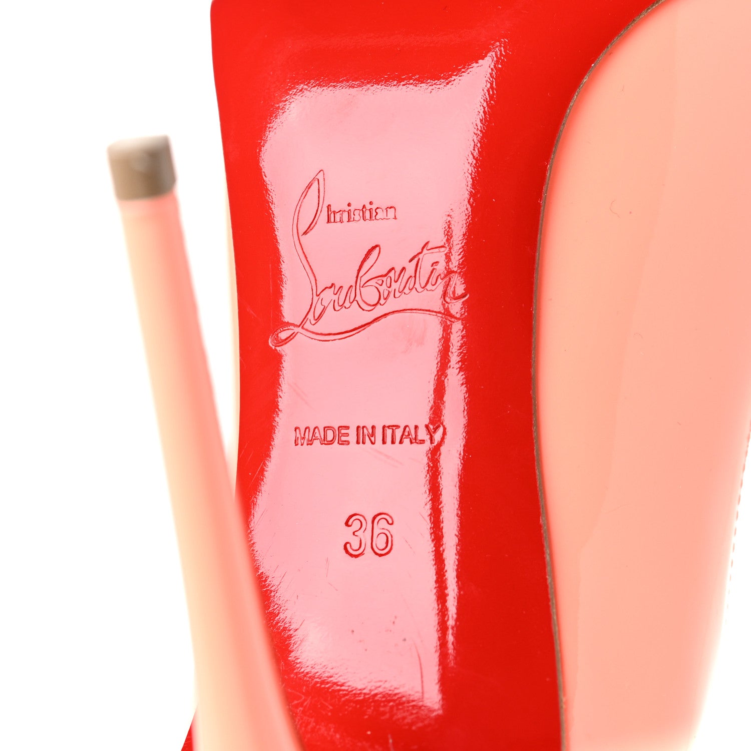 Christian Louboutin Patent Pigalle Follies 100 Pumps 36 Flamingo 6 of 7