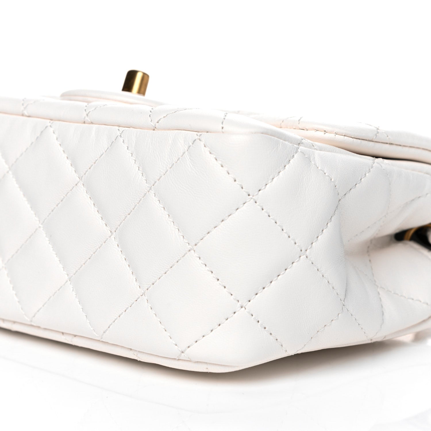 Chanel Lambskin Quilted Mini Pearl Crush Flap White 9 of 10
