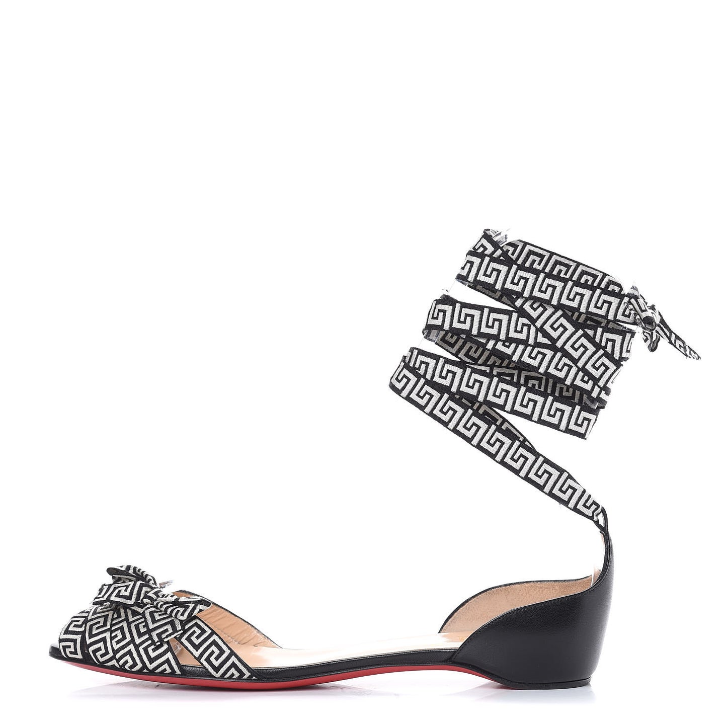 Grosgrain Shiny Nappa Christeriva Flats 38 Version Black