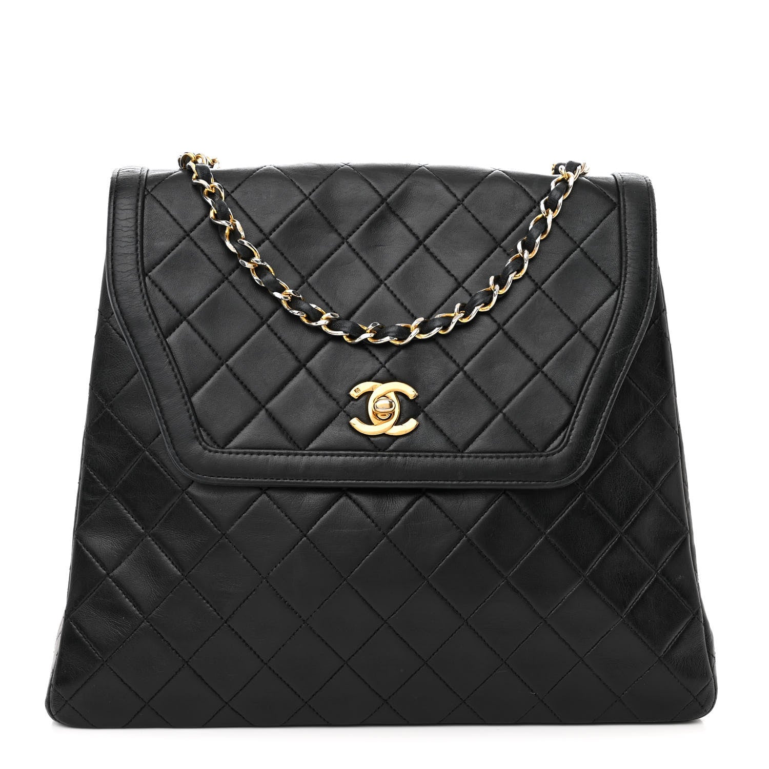 Chanel Lambskin Quilted Single Flap Black 1 of 12